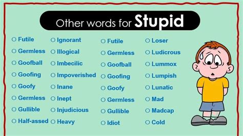 stupid synonym|professional words for stupid.